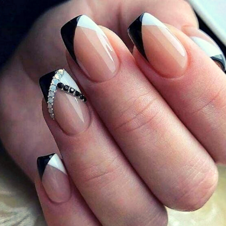 Black Tips with Contrasting Colors
