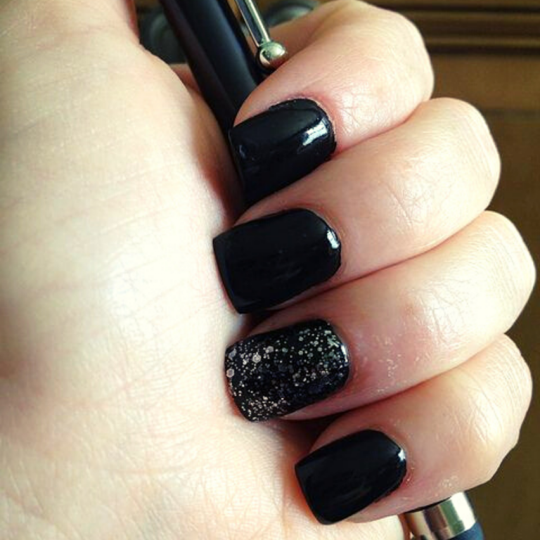 Black with Sparkling Accents