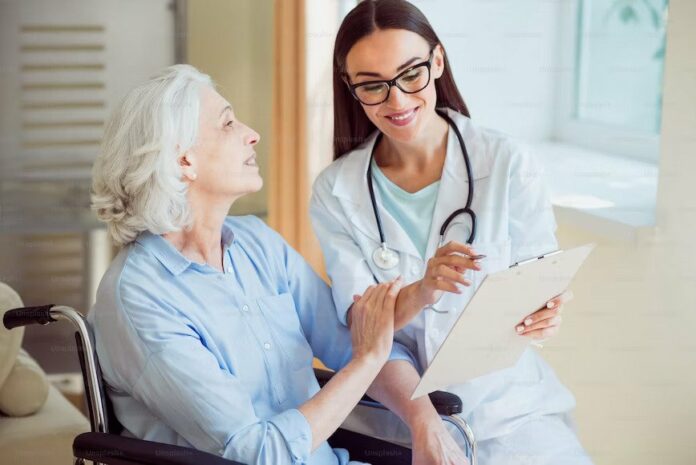 Doctor with her patient