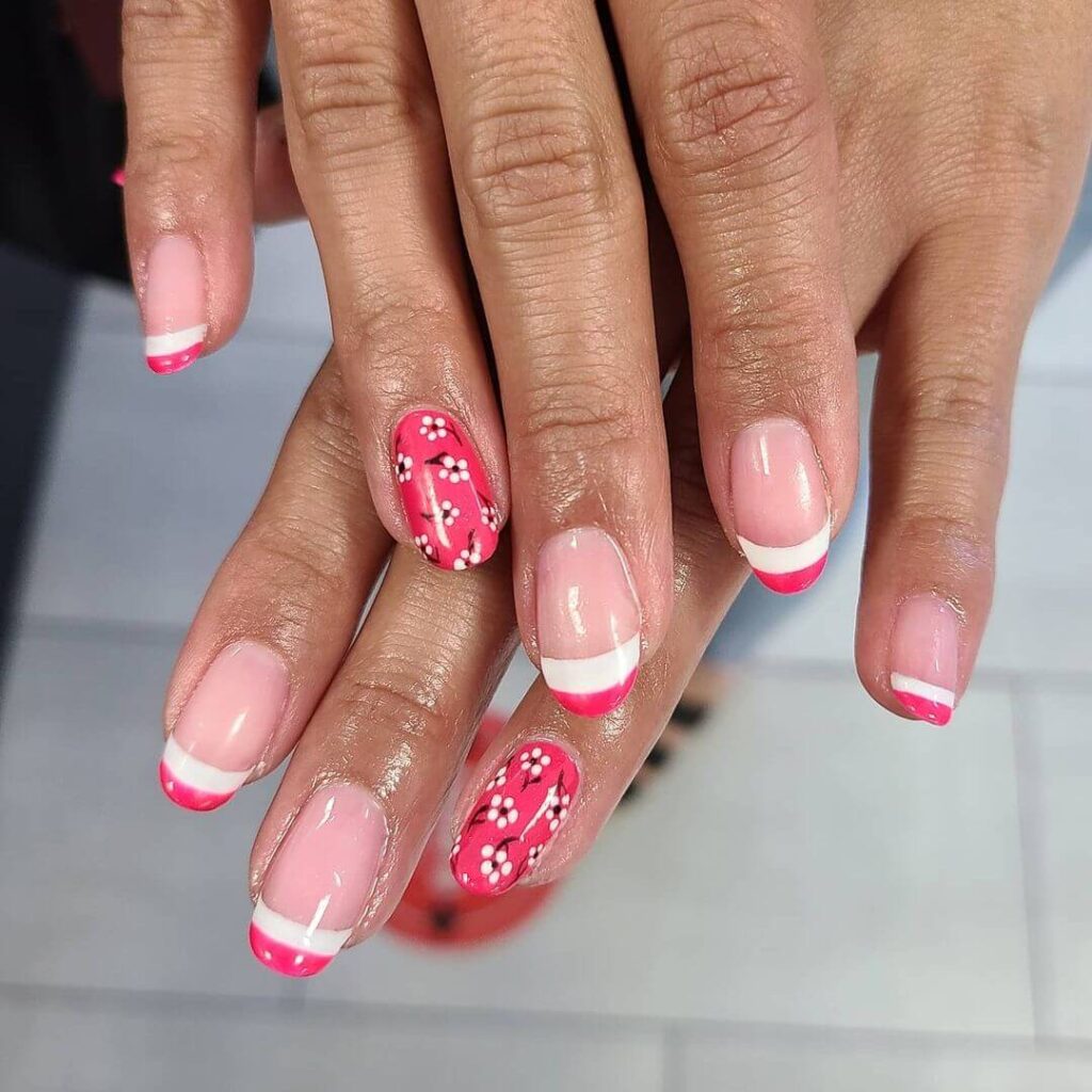 70+ Summer Flower Nails Designs and Simple Nails Designs