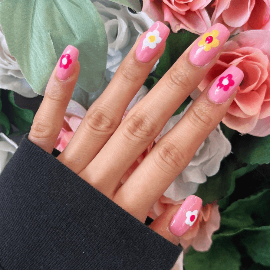 70+ Summer Flower Nails Designs and Simple Nails Designs