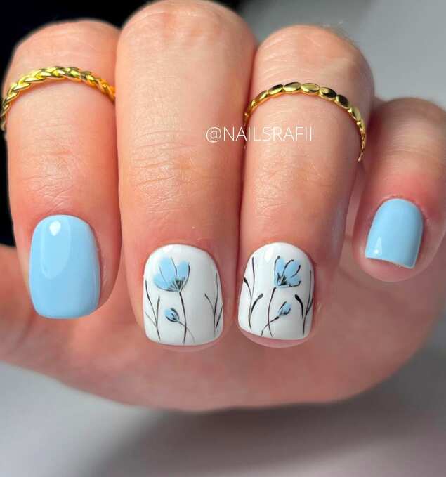 70+ Summer Flower Nails Designs and Simple Nails Designs