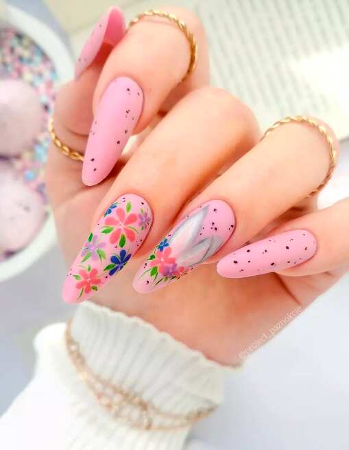 70+ Summer Flower Nails Designs and Simple Nails Designs