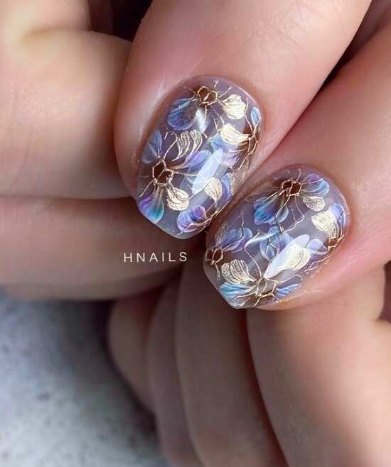 70+ Summer Flower Nails Designs and Simple Nails Designs