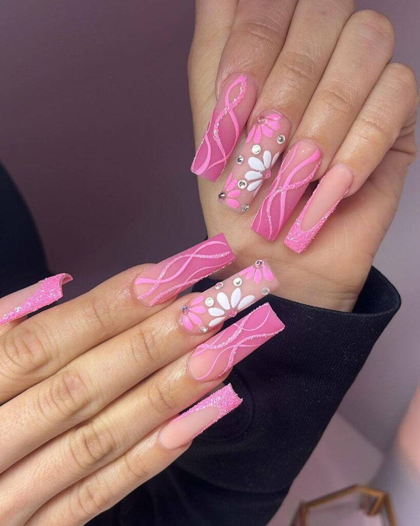 70+ Summer Flower Nails Designs and Simple Nails Designs