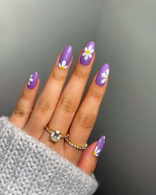 70+ Summer Flower Nails Designs and Simple Nails Designs