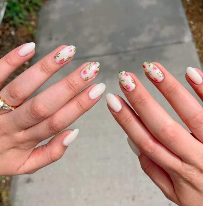 70+ Summer Flower Nails Designs and Simple Nails Designs