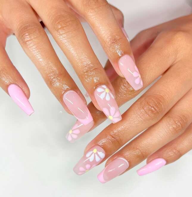 70+ Summer Flower Nails Designs and Simple Nails Designs