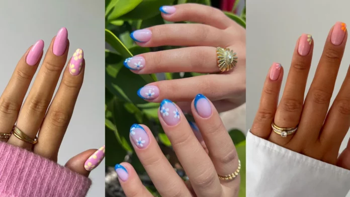 70+ Summer Flower Nails Designs and Simple Nails Designs