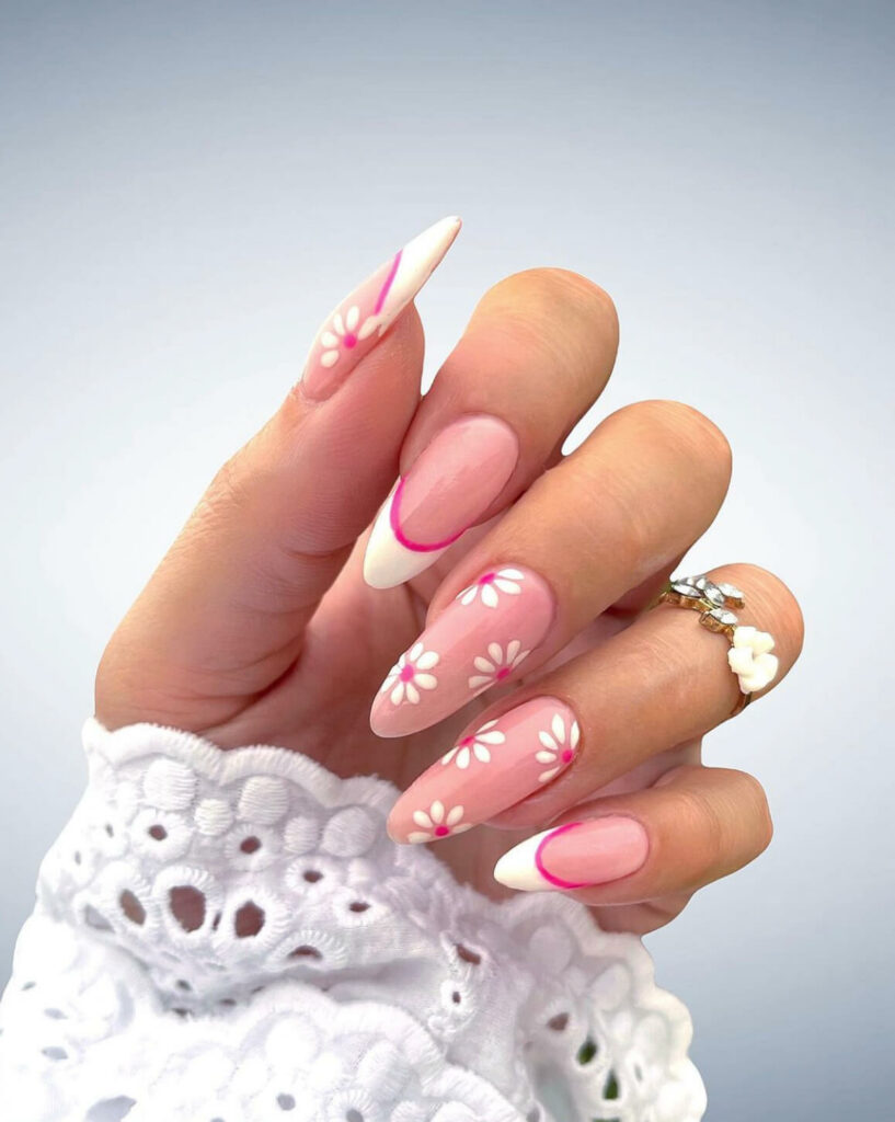 70+ Summer Flower Nails Designs and Simple Nails Designs