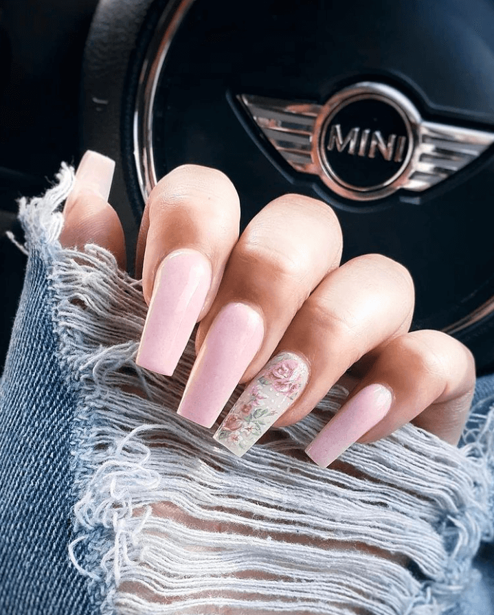 70+ Summer Flower Nails Designs and Simple Nails Designs