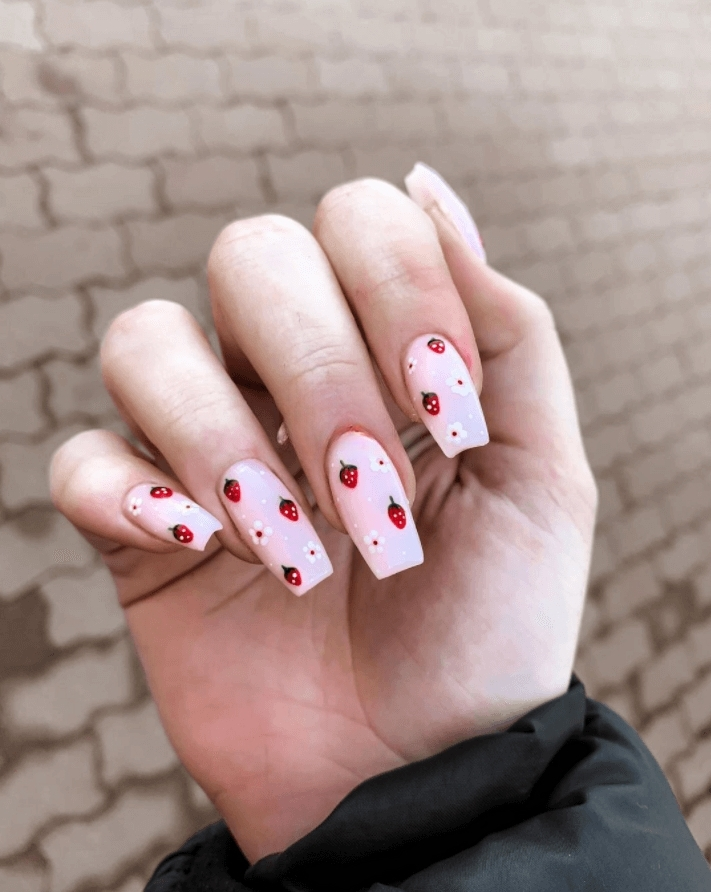 70+ Summer Flower Nails Designs and Simple Nails Designs
