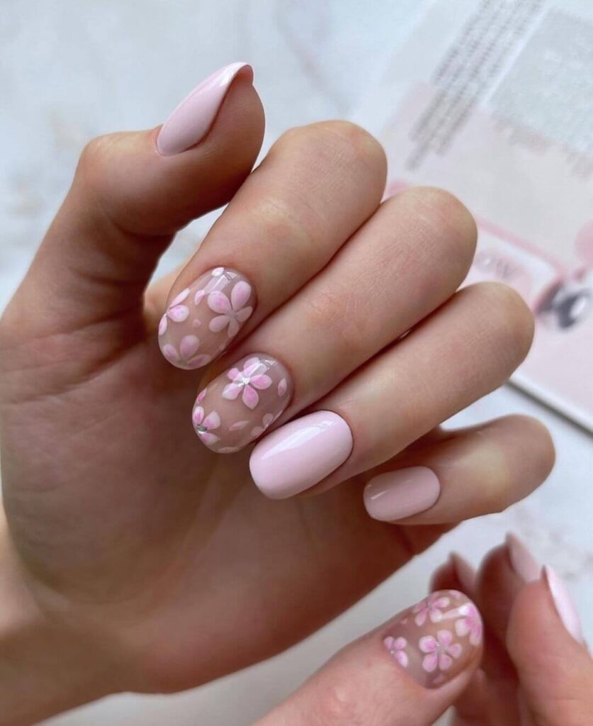 70+ Summer Flower Nails Designs and Simple Nails Designs