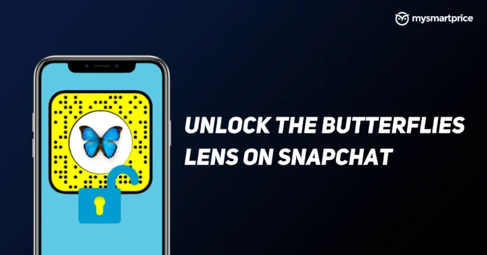 unlock the butterflies lens on snapchat