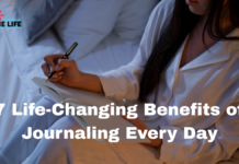 Benefits of Journaling Daily: How Writing Your Thoughts Down Can Calm Your Mind A person peacefully writing in a daily journal during a quiet morning to improve mental clarity.