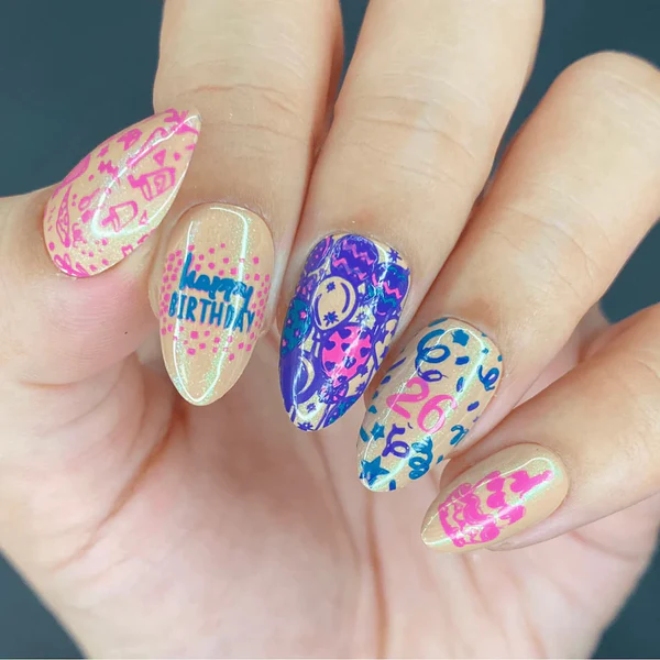 Sleek Minimalist Birthday Nail Ideas
